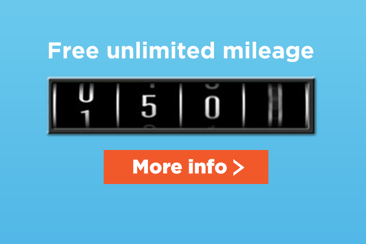 Free Unimited Mileage on you Rent-A-Cars